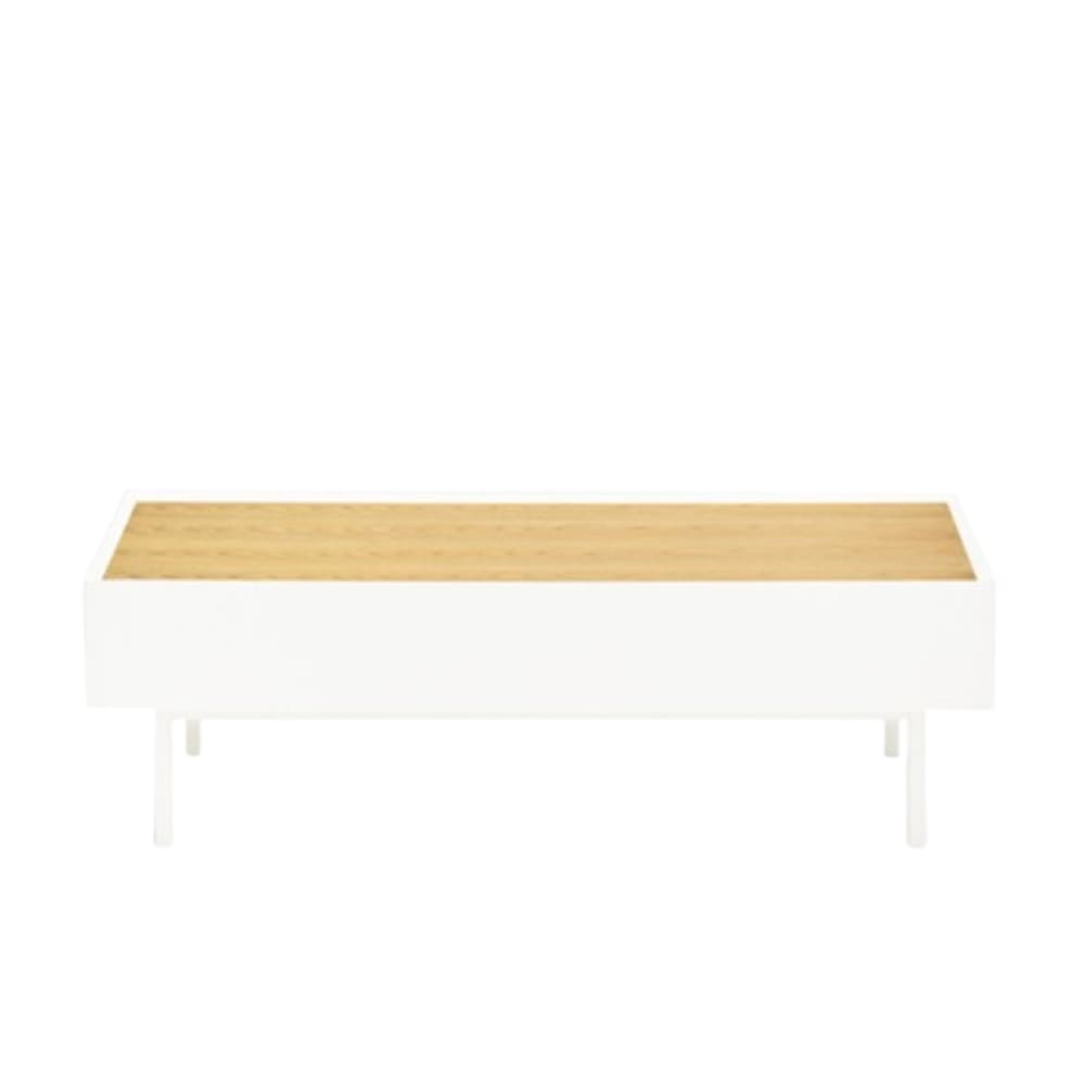 Table basse en bois 110x60cm blanc