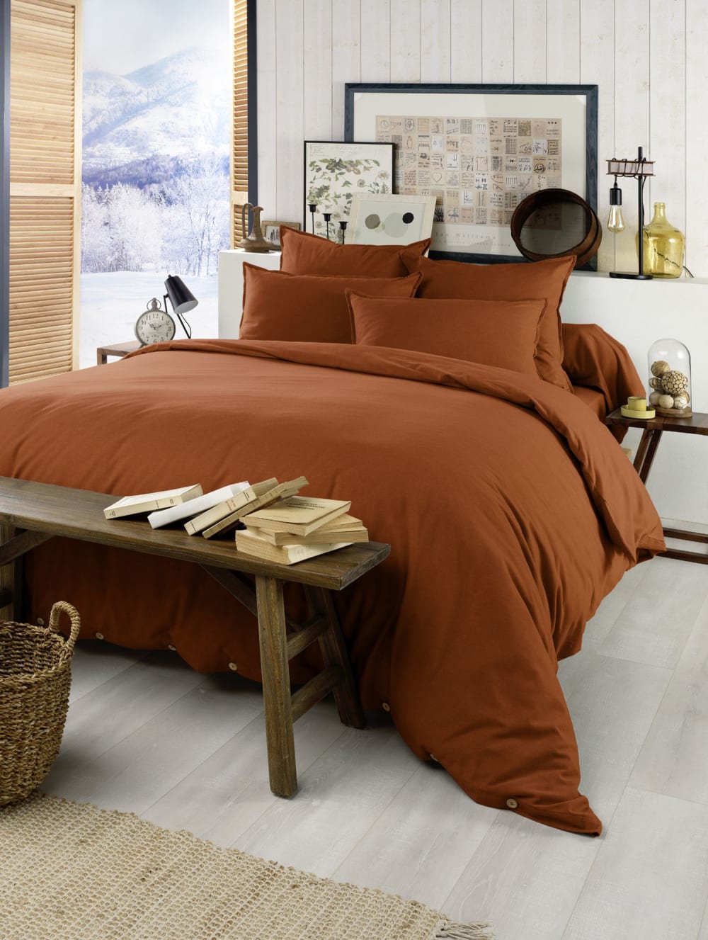 Housse de couette flanelle uni — vue 3