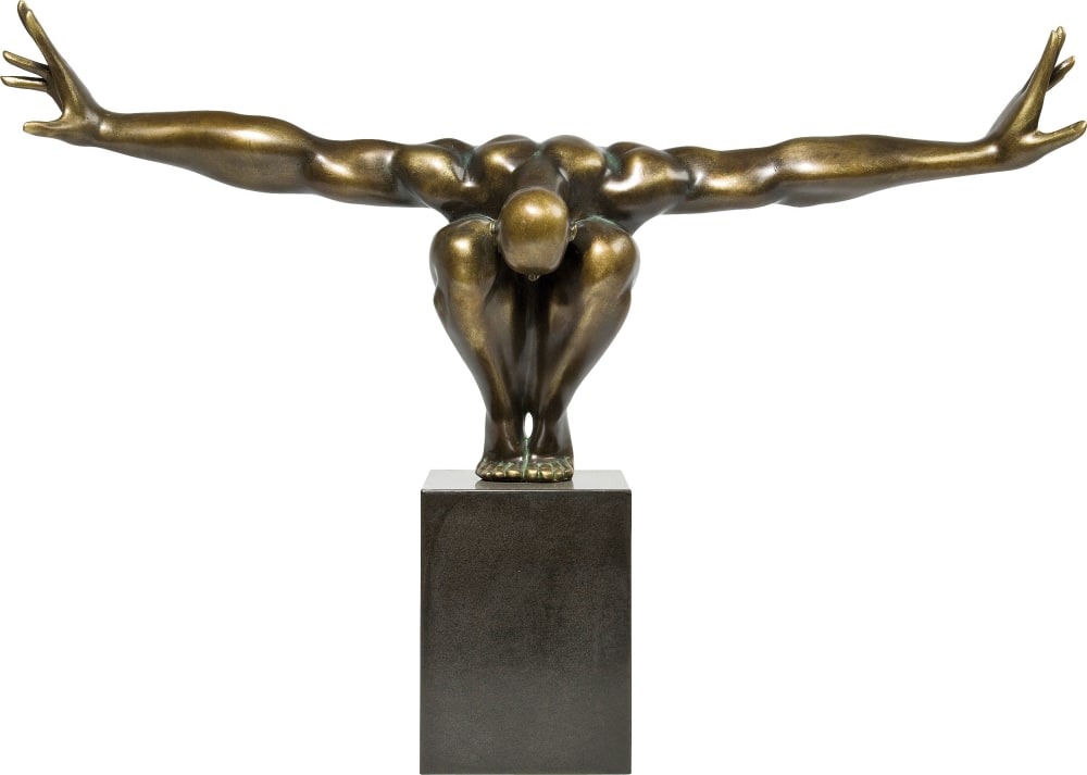 Statuette homme en polyrésine - bronze