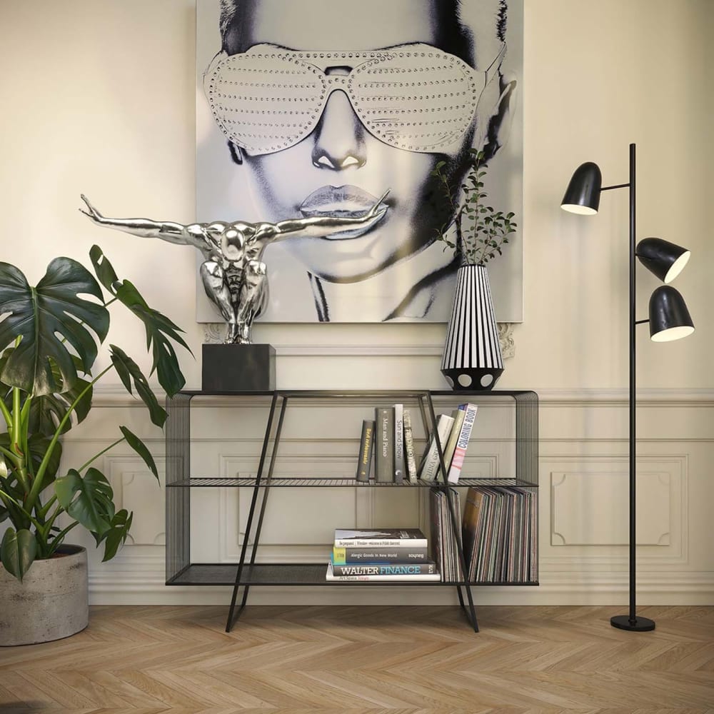 Statuette homme en polyrésine argentée 100x64 - Maisons du Monde