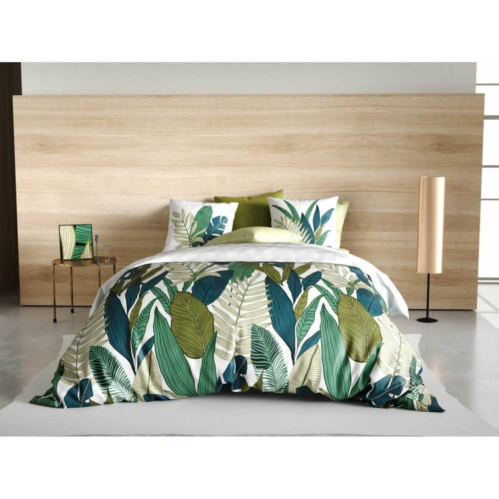 Parure de couette 100% coton 57 fils imprimée 240x220cm 2 taies
