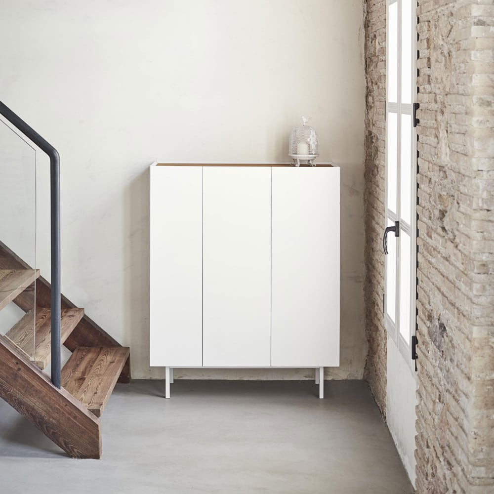 Casier à bouteilles en bois - Blanc - Maisons du Monde