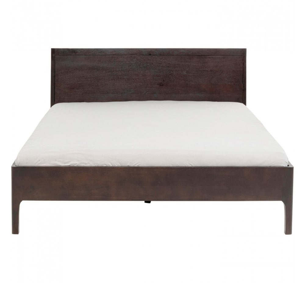 Lit 180x200 en manguier massif finition noyer Lit 180x200 en manguier massif finition noyer