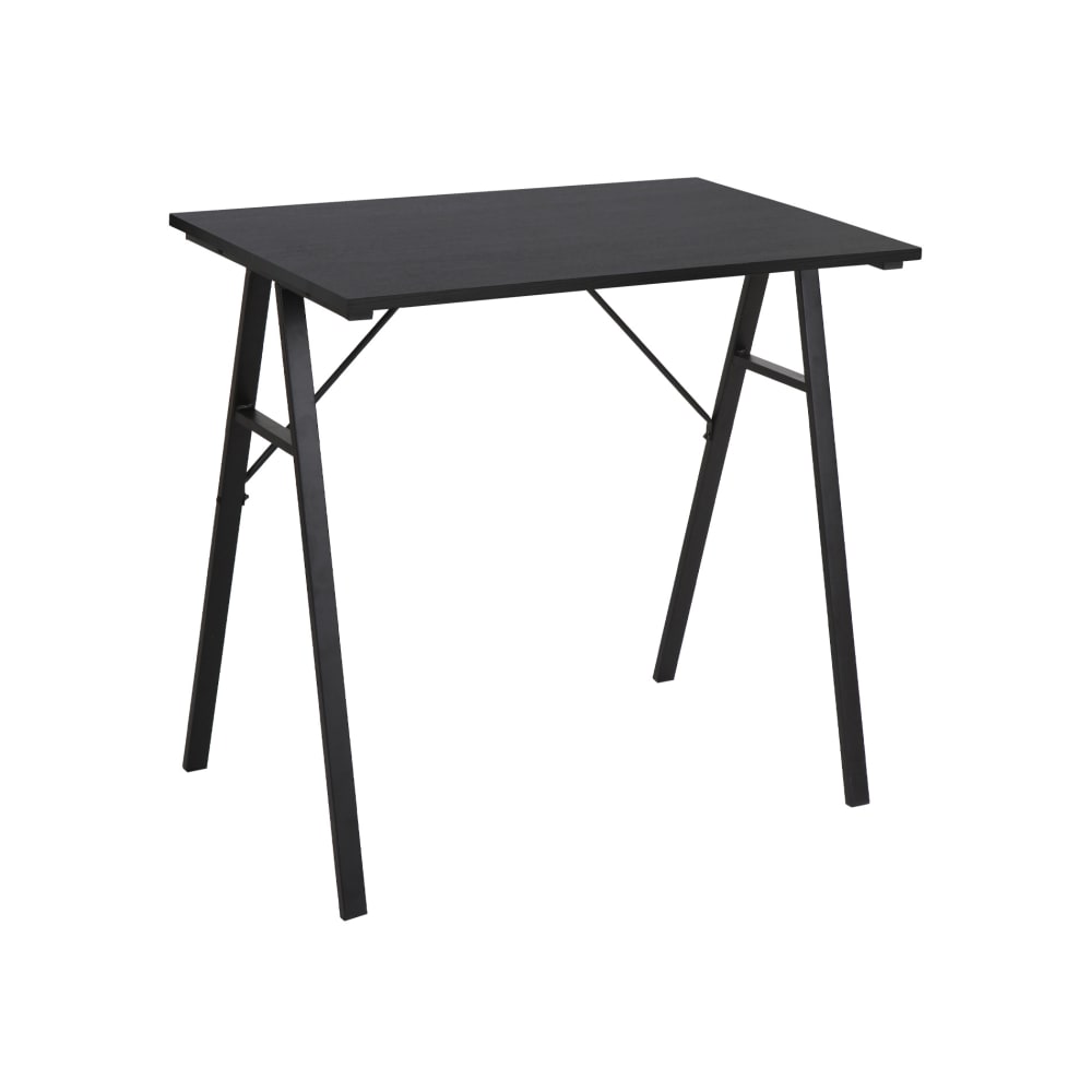 Bureau compact en fibre de bois et acier noir - Maisons du Monde
