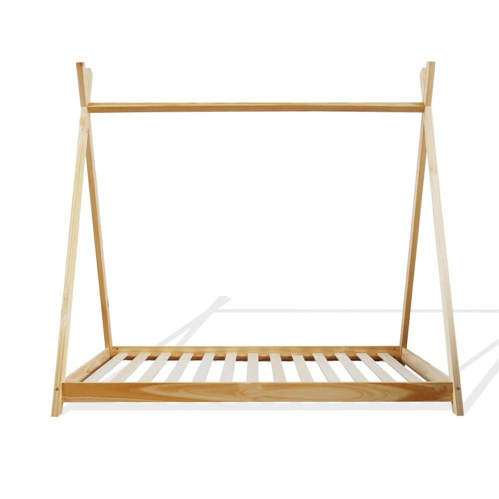 Mobili Rebecca Cadre de lit pour enfants pour matelas 80x160 bois brun style contemporain Marron Garçon