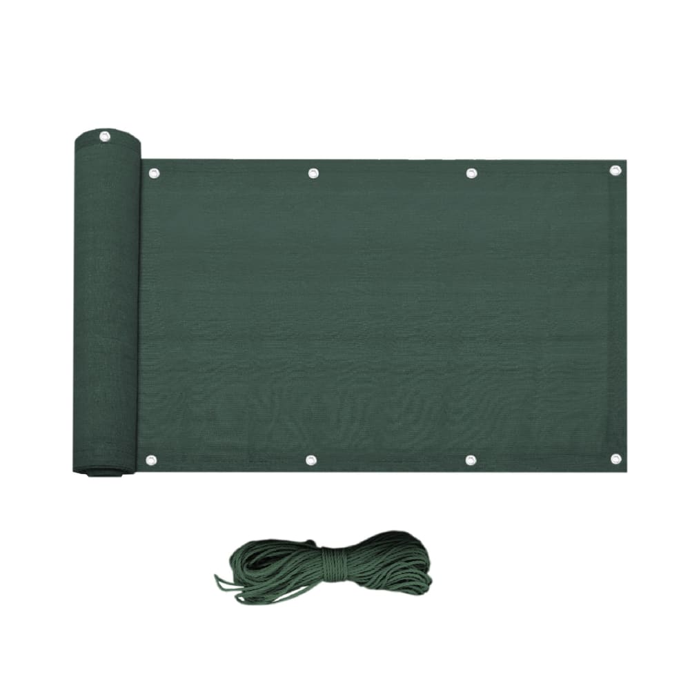 Ecran brise-vue de balcon 0,9x5 m en hdpe vert