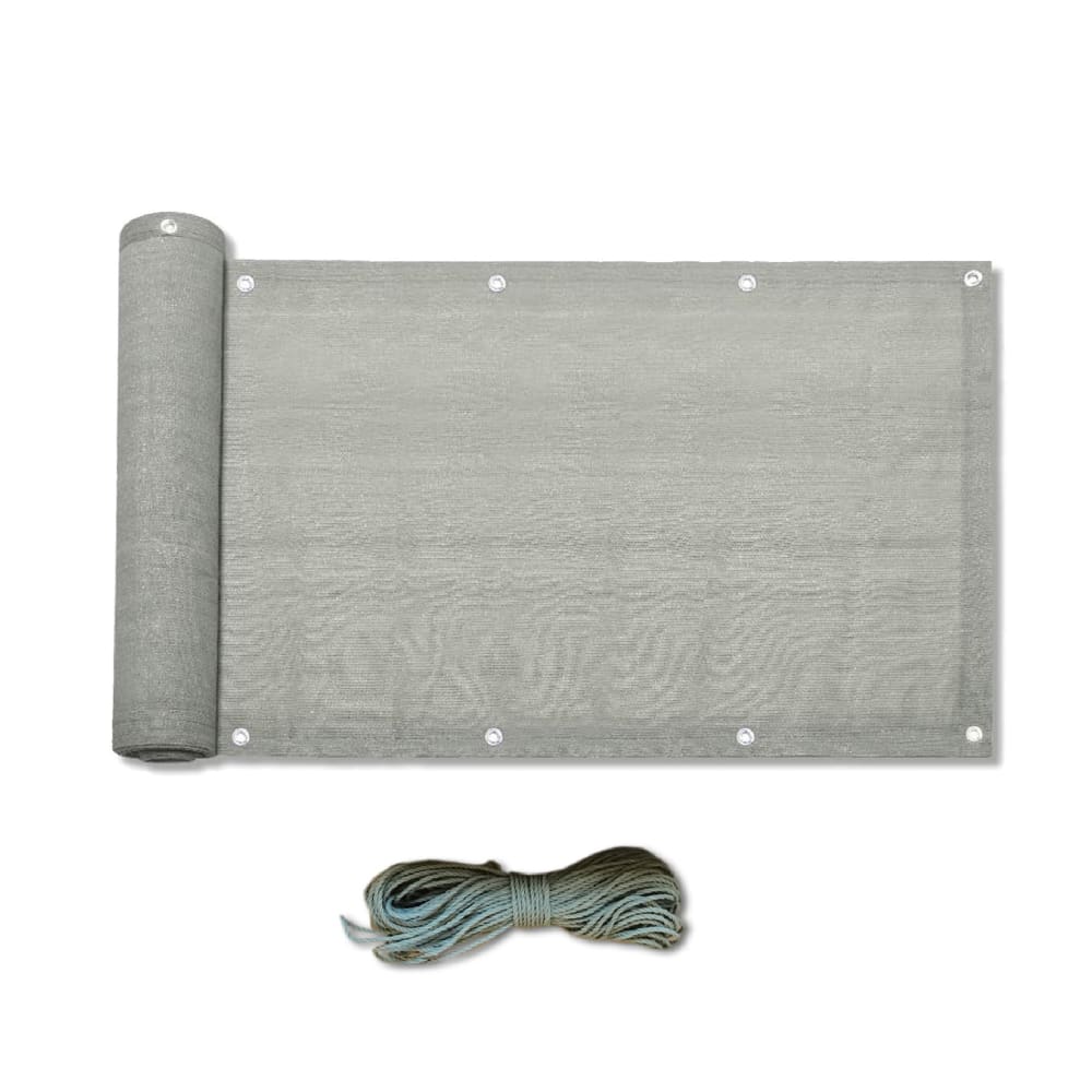 Ecran brise-vue de balcon 0,9x5 m en hdpe gris