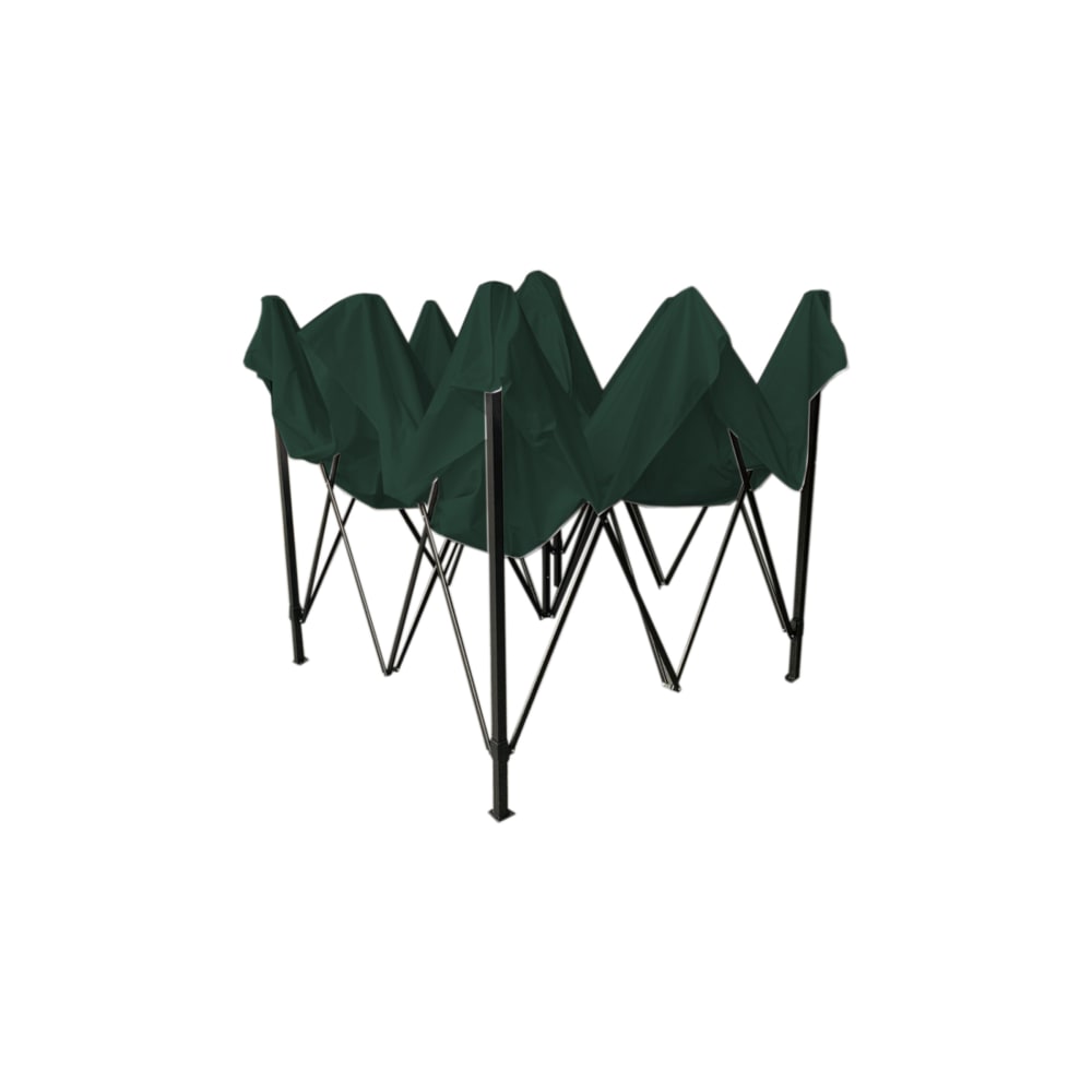 Cenador 3x3 m con 4 pesos de metal y poliéster verde - Maisons du Monde