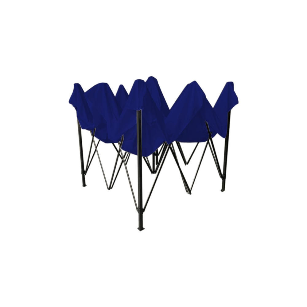 Cenador 3x3 m con 4 pesos de metal y poliéster azul - Maisons du Monde