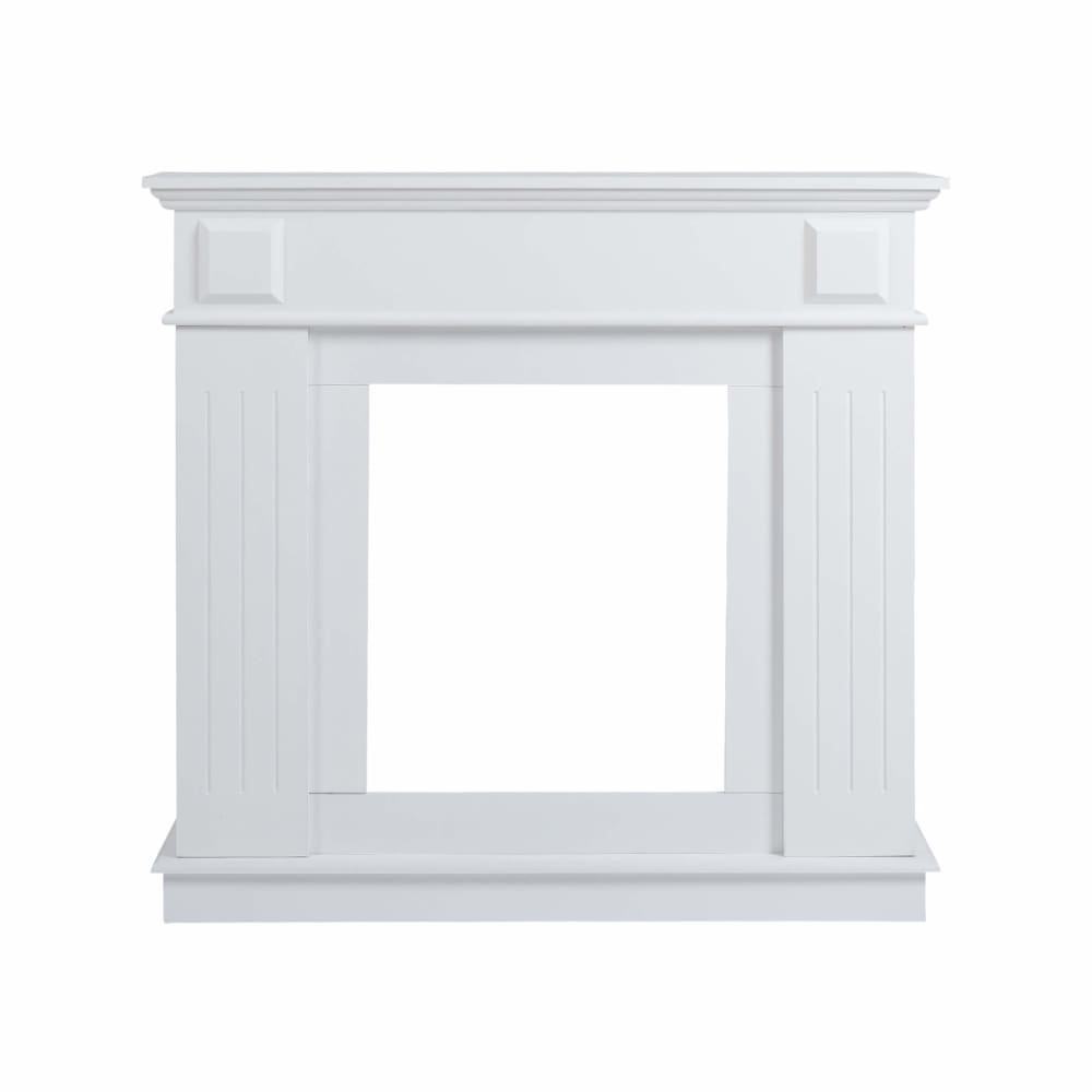 Mobili Rebecca Kaminumrandung 100x109x26 cm aus MDF, weiß style classic chic - Spanplatte