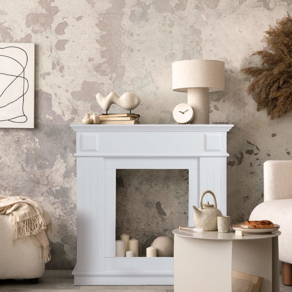 Kaminumrandung 100x109x26 cm aus MDF, weiß - Maisons Du Monde
