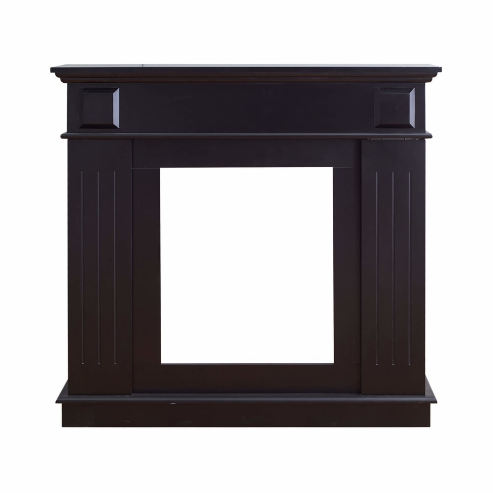 Marco de chimenea decorativo 109x26x100 cm mdf negro