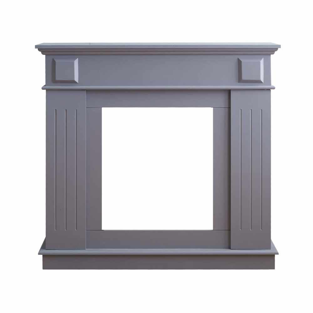 Chimenea decorativa de imitación 109x26x100 cm mdf gris