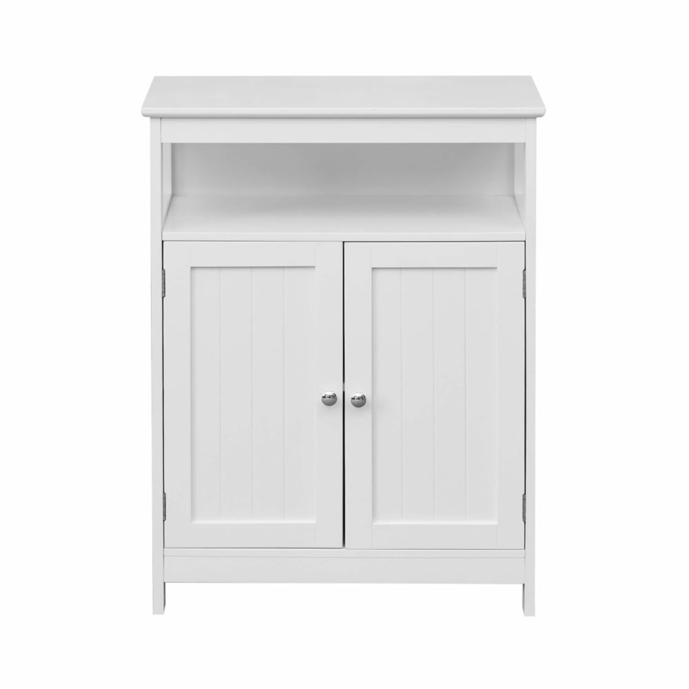 Armario cuarto de baño de 2 puertas con estantes de mdf blanco
