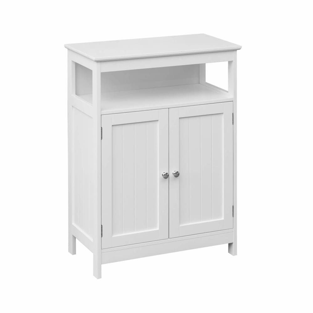 2-türiger Schrank mit Einlegeböden aus MDF, weiß - Maisons Du