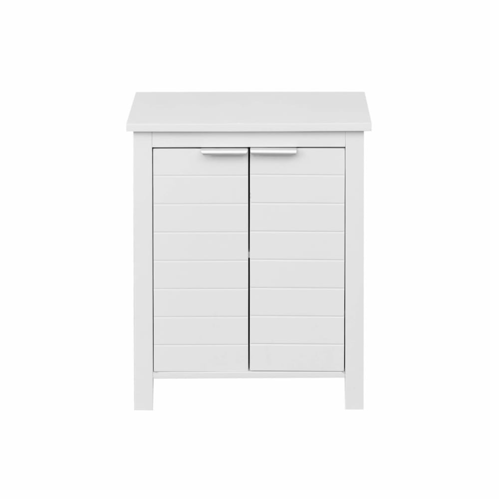 Mobili Rebecca Badezimmerschrank mit 2 Türen und 2 Einlegeböden, MDF weiß style modern - Spanplatte