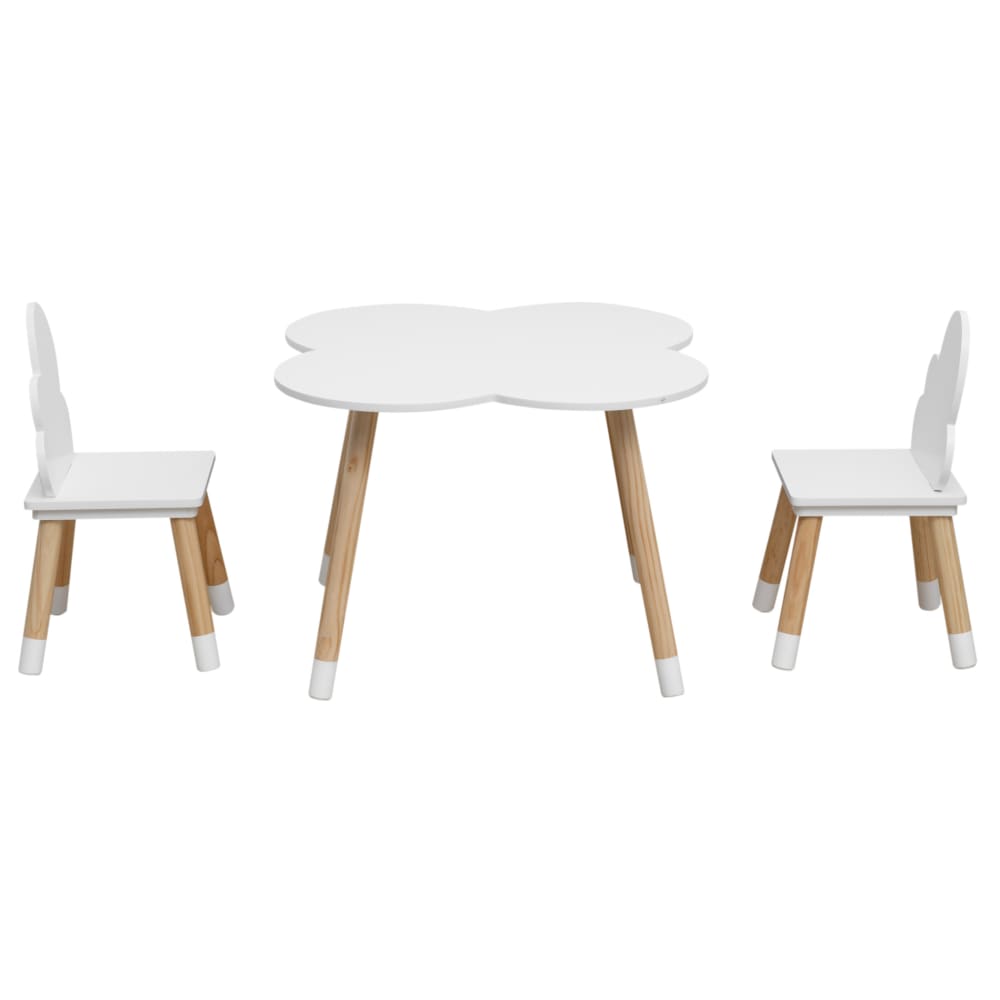 Ensemble de table basse et 2 chaises pour enfants blanc (Mobili Rebecca) - Image 2