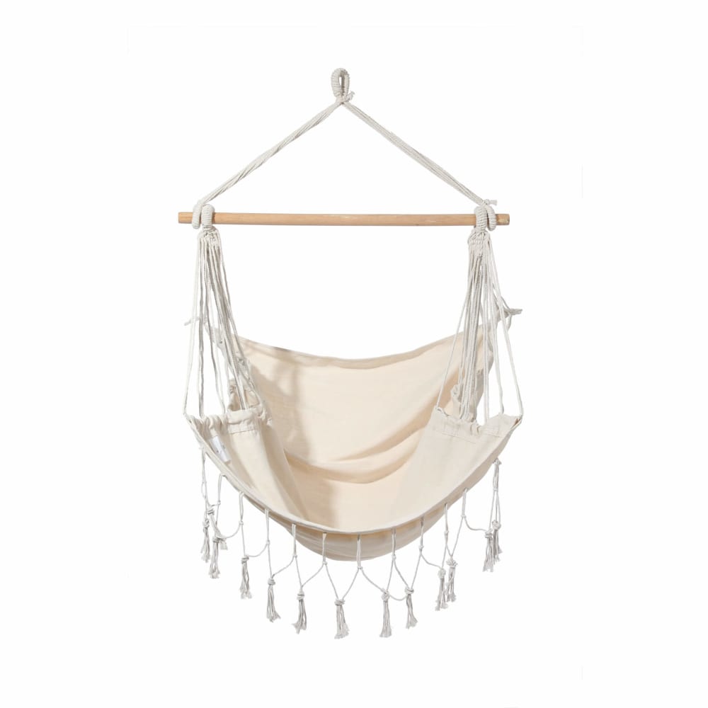 Poltrona sospesa in policotone e canvas beige - Modello Esotico - Beige - PES - Poliestere