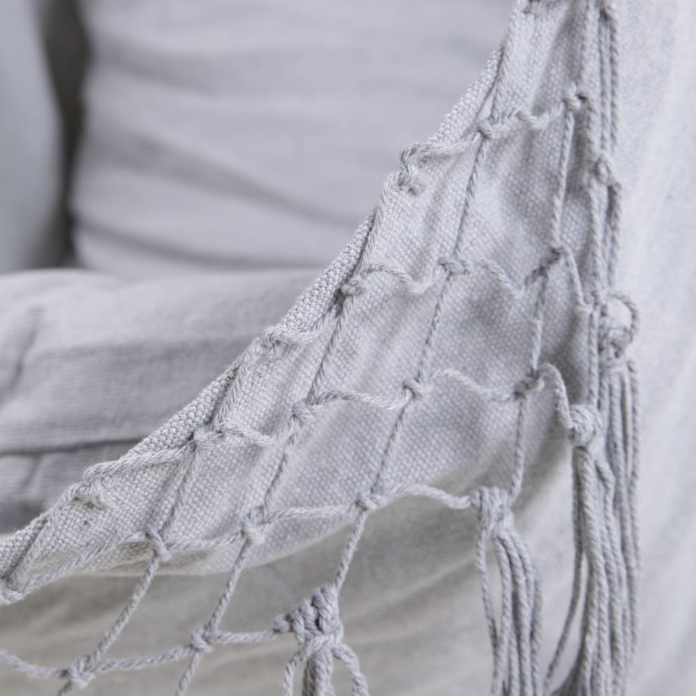 Fauteuil suspendu avec coussins rembourrés en coton gris - Maisons du Monde