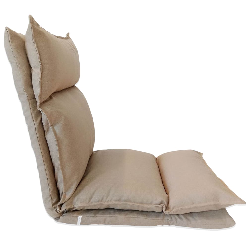 Seduta poltrona yoga in metallo e poliestere beige - Mobili