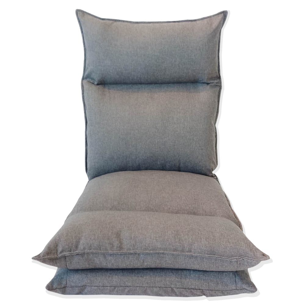 Silla de yoga de metal y poliéster gris