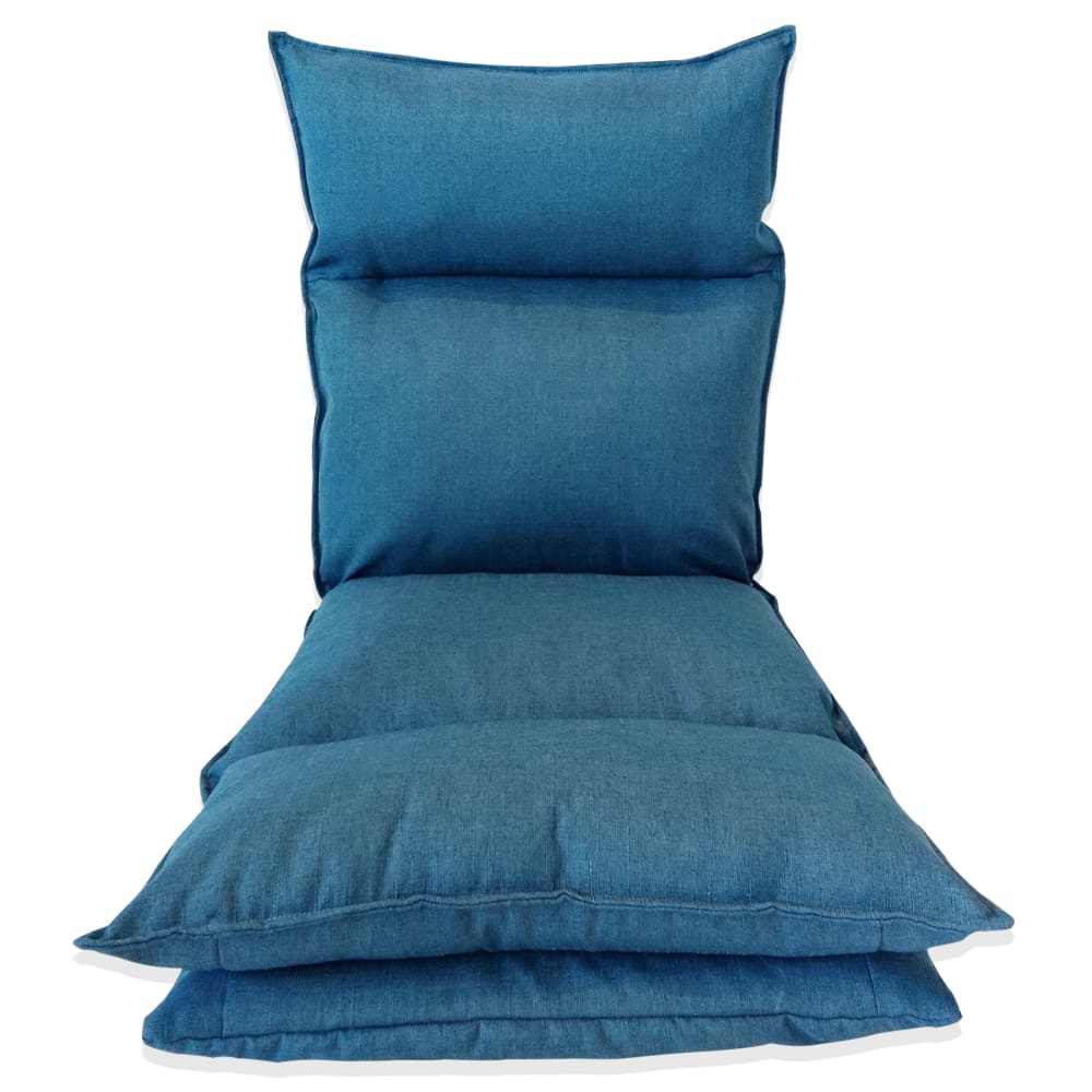Seduta poltrona yoga in metallo e poliestere blu scuro - Modello Contemporaneo - Blu - PES - Poliestere