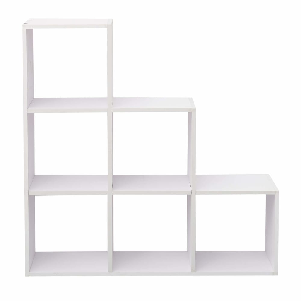 Mobili Rebecca Bücherregal mit 6 Fächern aus weißem MDF style modern - Spanplatte