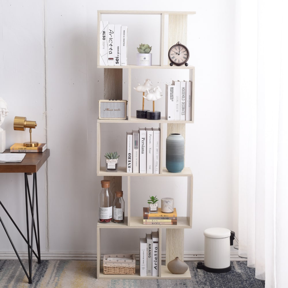 Bibliothèque avec 5 étagères couleur sapin blanchi - Maisons du Monde