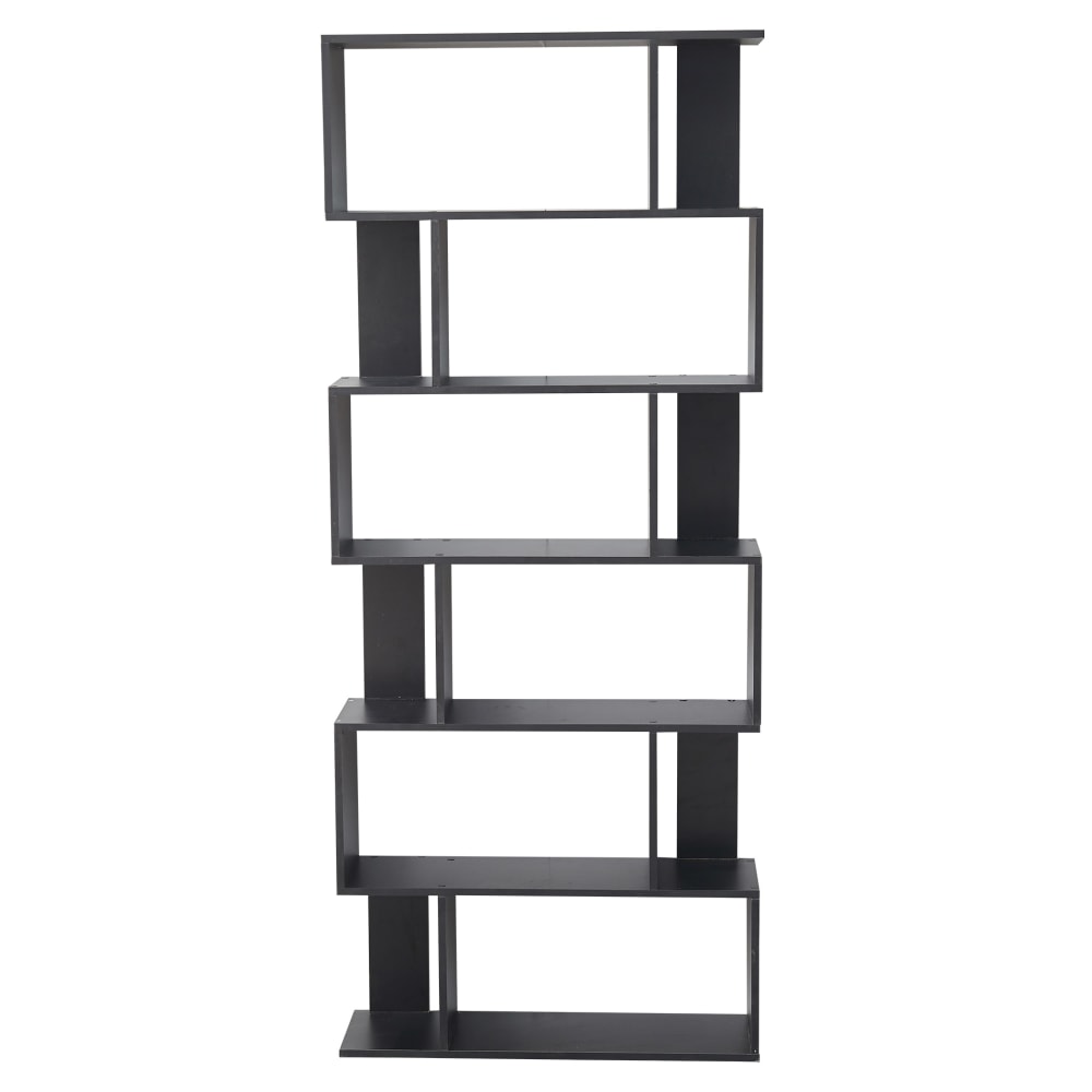 Mobili Rebecca Bücherregal mit 6 Fächern aus MDF, schwarz style modern - Spanplatte