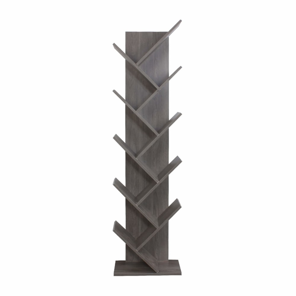 Mobili Rebecca Bücherregal mit 10 Fächern aus MDF, grau gebleicht style modern - Spanplatte