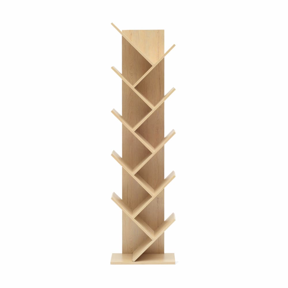 Mobili Rebecca Bücherregal mit 10 Fächern aus MDF in heller eichenfarbe style modern Braun Spanplatte