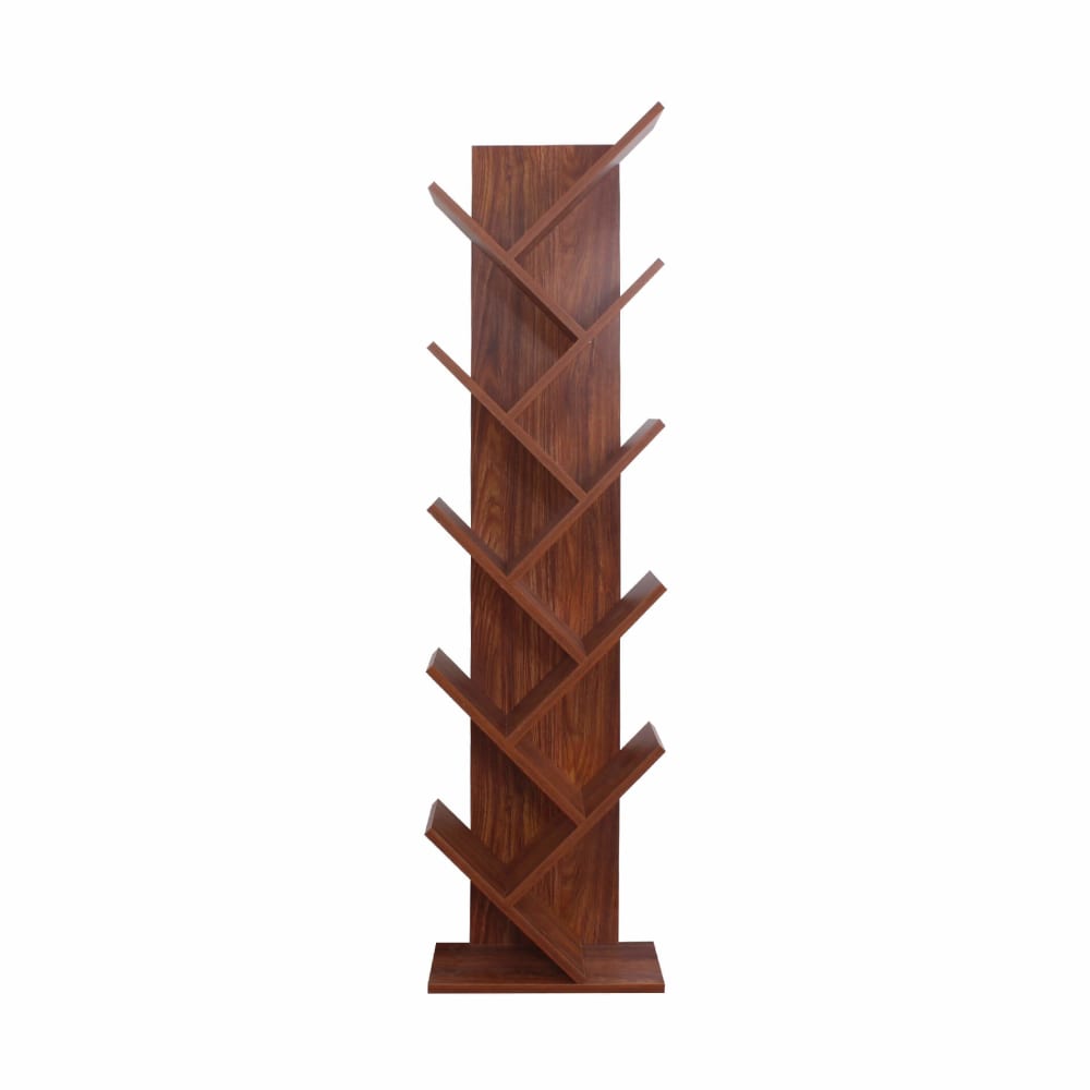 Mobili Rebecca Bücherregal mit 10 Fächern aus MDF, walnussbraun style modern - Spanplatte