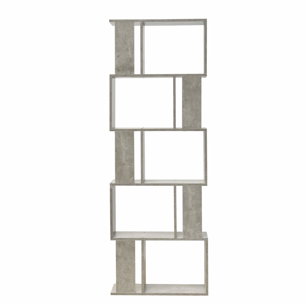 Librería con 5 estantes de mdf gris