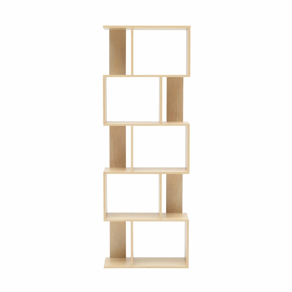 Mobili Rebecca Bücherregal mit 5 Fächern aus MDF, helle Eichenfarbe style modern Beige Spanplatte