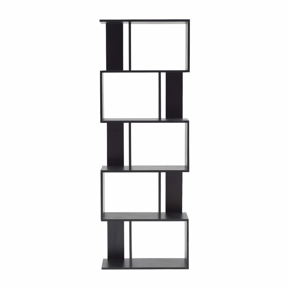 Mobili Rebecca Bücherregal mit 5 Fächern aus MDF, schwarz style modern - Spanplatte