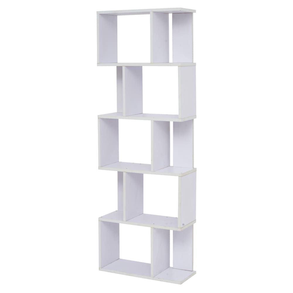 Mobili Rebecca Bücherregal mit 5 Fächern aus MDF, weiß style modern - Spanplatte