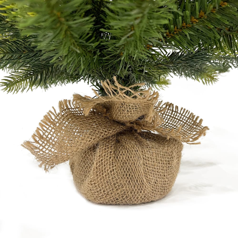 Árbol de navidad en pvc y pe con base en hormigón y yute alt. 60 - Maisons du Monde