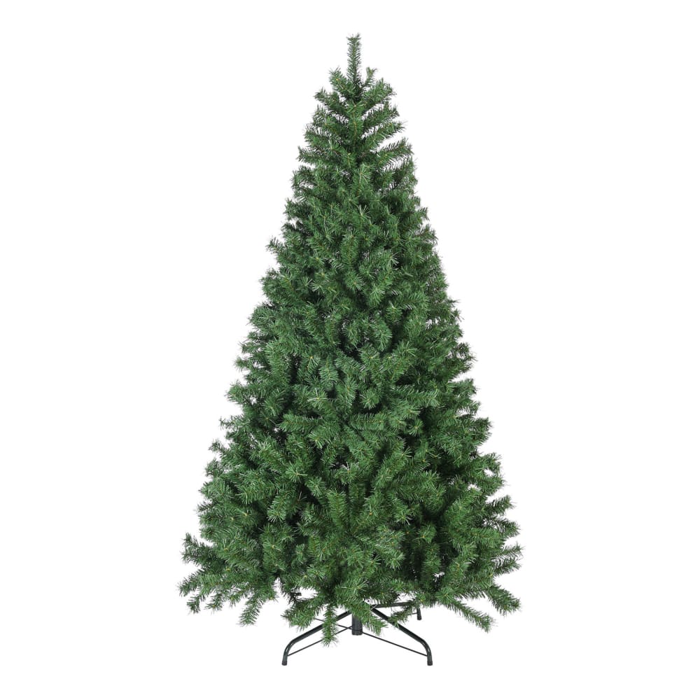 Árbol de navidad artificial pvc y metal verde alt. 210 cm