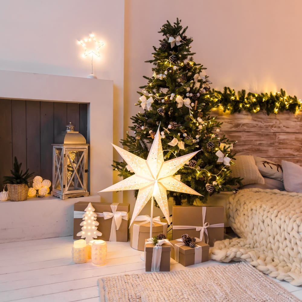 Künstlicher Weihnachtsbaum 240 cm aus PVC und Metall, grün -