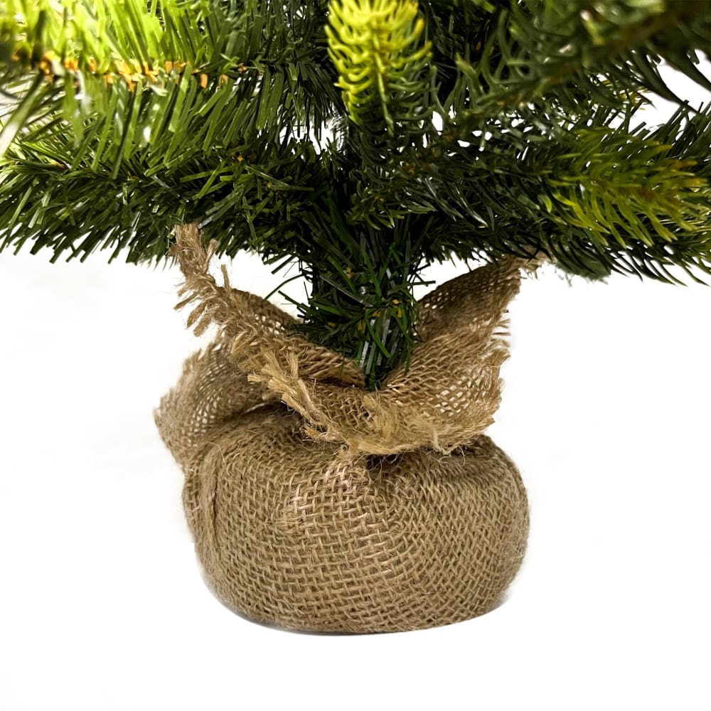 Albero di Natale artificiale H 60 cm 50 luci LED in pvc e pe
