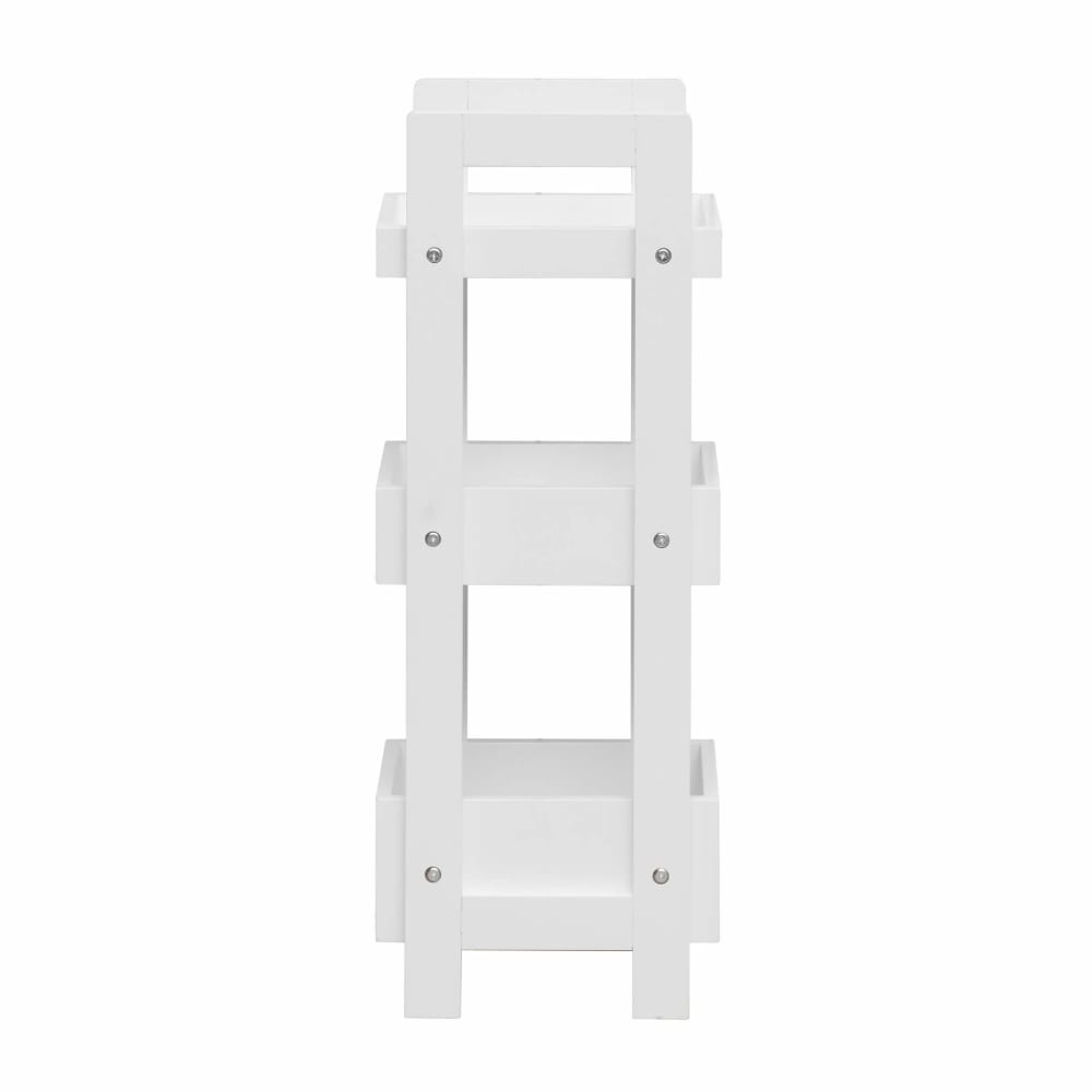 Mobili Rebecca Schmales Regal mit 3 Einlegeböden aus weißem MDF style modern - Spanplatte