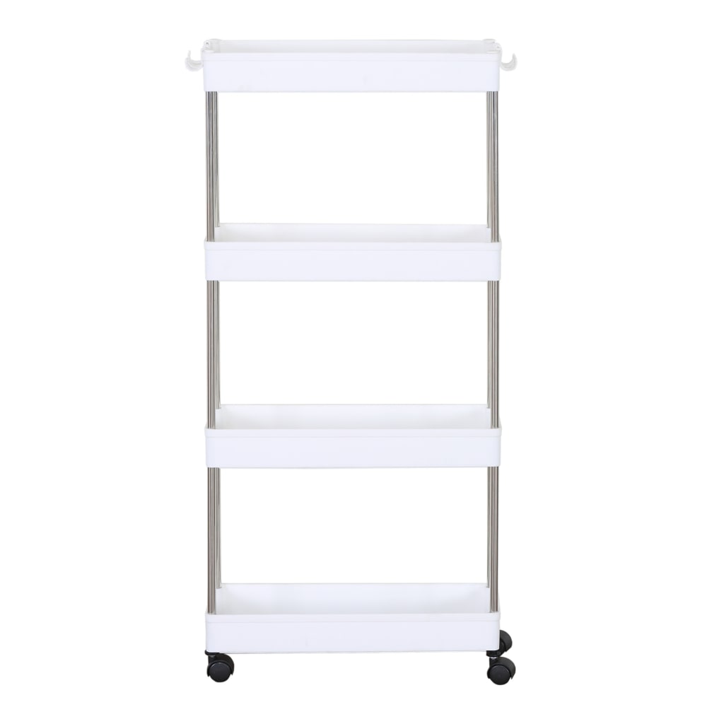 Küchenwagen mit Rollen 85x40x13 cm aus weißem Kunststoff -