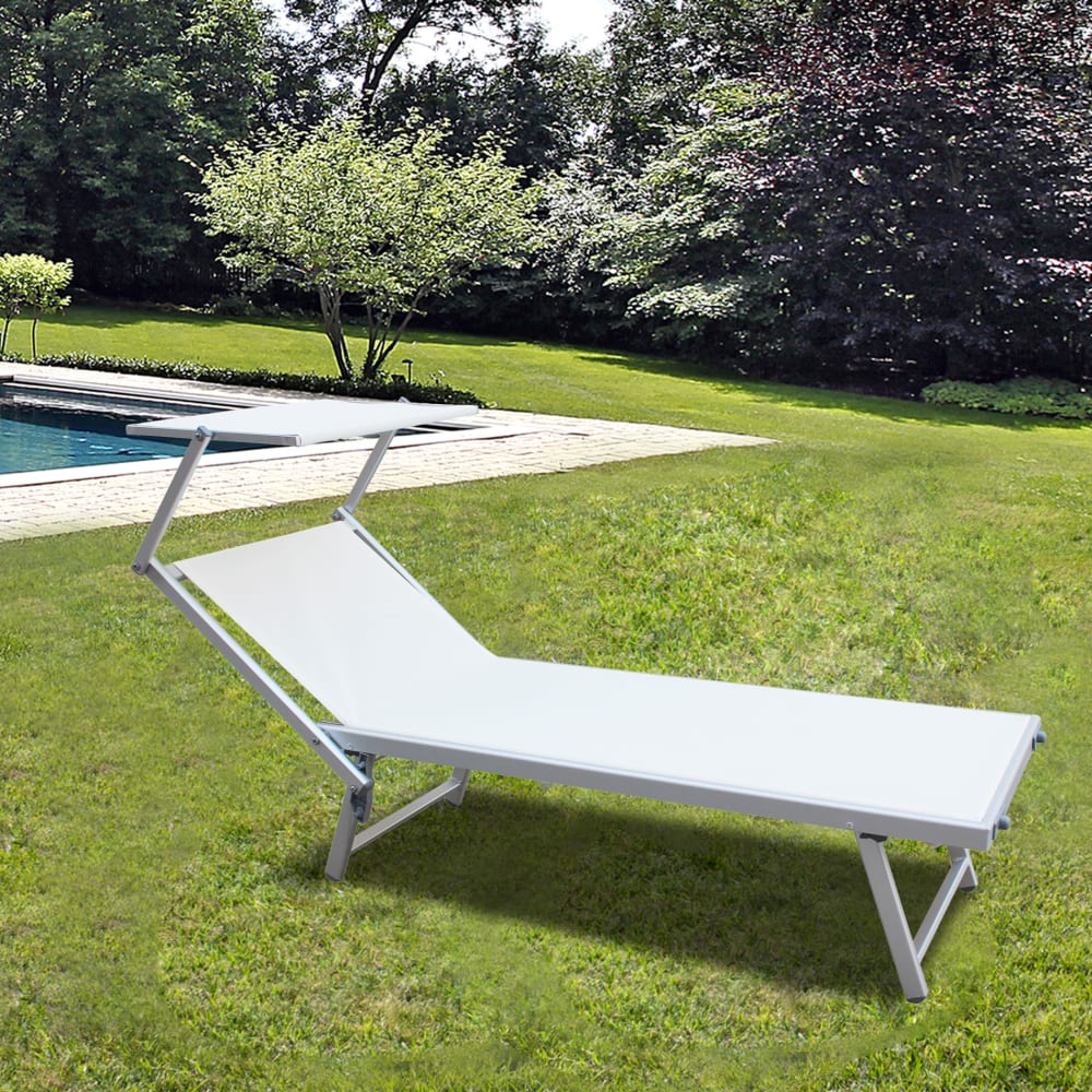 Bain de soleil avec toit blanc - Maisons du Monde