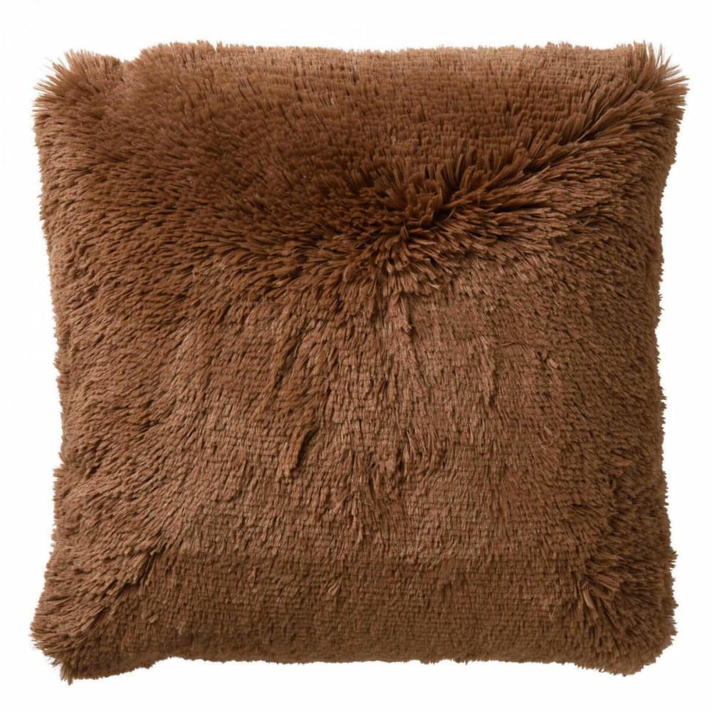 Housse de coussin marron 45x45 cm