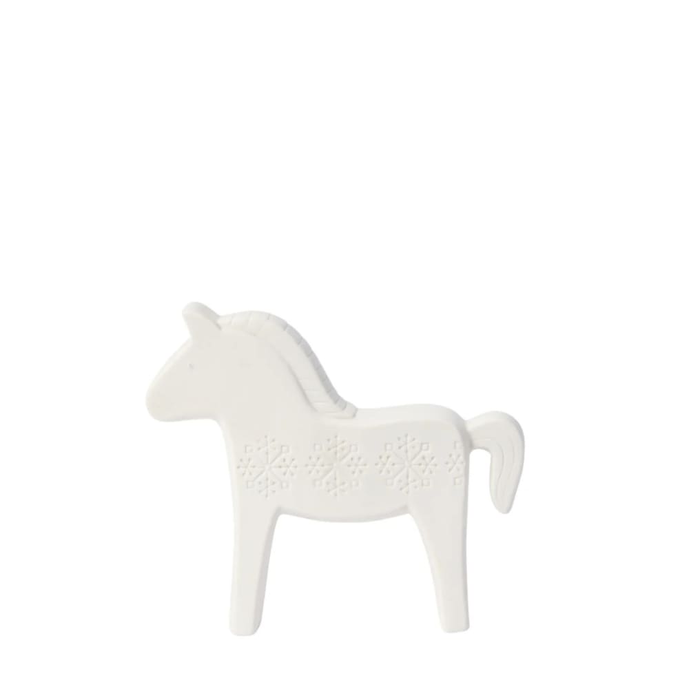 Sia Deco Dekorative Pferdestatue aus Sandstein H15, Weiß style modern Weiß Naturstein
