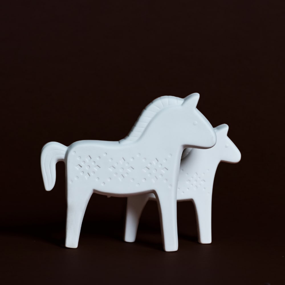 Statue cheval décorative blanche h15 - Maisons du Monde