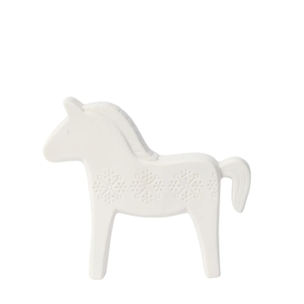 Statue cheval décorative blanche h19 — Beyit