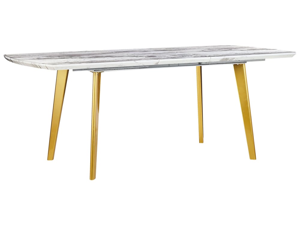 Esszimmertisch 8 Personen Aus Mdf-Platte, Weiß