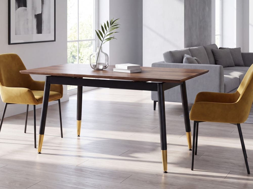 Esszimmertisch 8 Personen aus Mdf-platte, braun - Maisons Du