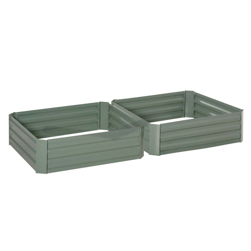 Set di 2 letti per orto rialzati in acciaio zincato 100x100cm - Acciaio